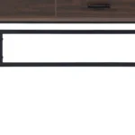 HMS 42" Solid Wood Writing Desk Brown and Black Modern Design with Adjustable and Flexible Features Assembled Computer Desk