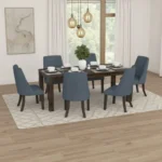 79-inch acacia wood dining table rectangular brown modern dining table with straight legs