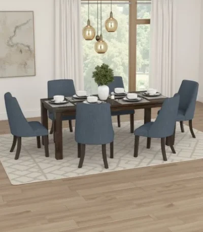 79-inch acacia wood dining table rectangular brown modern dining table with straight legs