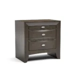 Solid Wood Nightstand with 2 Drawers – top view