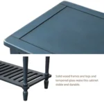 Modern Luxury Console Sideboard Table with Solid Oak Base Frame for Living Room and Dining Room Use-FCJ Design - Image 4