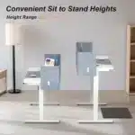 55 X 24 Inch Computer Desk,Office Desk,Standing Desk with Privacy Panel Adjustable Stand up DeskFor Office Desk in US Stock