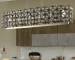 Modern crystal chandelier dining room with butterfly pattern and adjustable hanging height