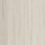 Whitewashed oak nightstand with two drawers in modern minimalist style beside a bed in a bedroom