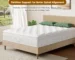 Hybrid mattress with lumbar support featuring pocket springs and memory foam layers