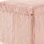 Goldoma 18" Blush Faux Fur Storage Ottoman – Foldable Foot Rest with Hidden Storage – base detail