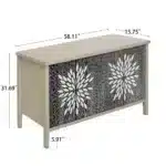 Modern Rustic Sideboard Buffet Cabinet with 4 Doors & Adjustable Shelves Practical Storage Solution for Living Spaces