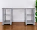 Solid Wood HMS 50 Silver Mirrored Luxury Writing Desk Plate Work Desk for Office CEO Office Bedroom Study Office Building