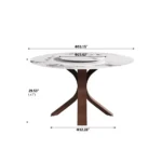 Pandora Round Sintered Stone Dining Table with Rotating Top - 6 Seater – base detail