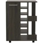 HMS Luxury Espresso Rolling Bar Cart Metal Steel Serving Trolley with Wine Storage for Dining Living Room Restaurant Use - Image 3