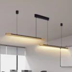 US Stock Free Shipping Chandelier Lamp 74.8 Inch Metal Remote Control LED Pendant Light for Dining Table Kitchen Island
