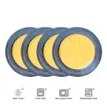 Semtember Promotion 16Pc Bark Style Stone Tool Dinner Modern Ceramic 10.8 Inch Plate Unique Edge Stone Tool Tableware Set