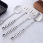 1/7/10Pcs Kitchen Utensils Cooking tools Stainless Steel Shovels Turner Ladle Soup Spoon Colander Filter Silver for