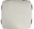 Goldoma 18" White Cotton Geometric Pouf Ottoman with Storage