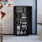 Assembly Required Black FCJ OfficeHome/Garage Storage Metal Garage Storage Cabinet Lock Steel Lockable File Cabinet 2 Doors