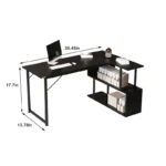 YQ FOREVER Modern Computer Desk With Bookshelves Metal Office Furniture Study Table Desk – base detail