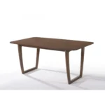 63 inch rectangular walnut dining table from Goldoma with solid wood legs and manufactured wood top
