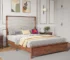 Goldoma King Size Bed Frame with Upholstered Headboard, LED Lights & Charging Station – No Box Spring Needed, Easy