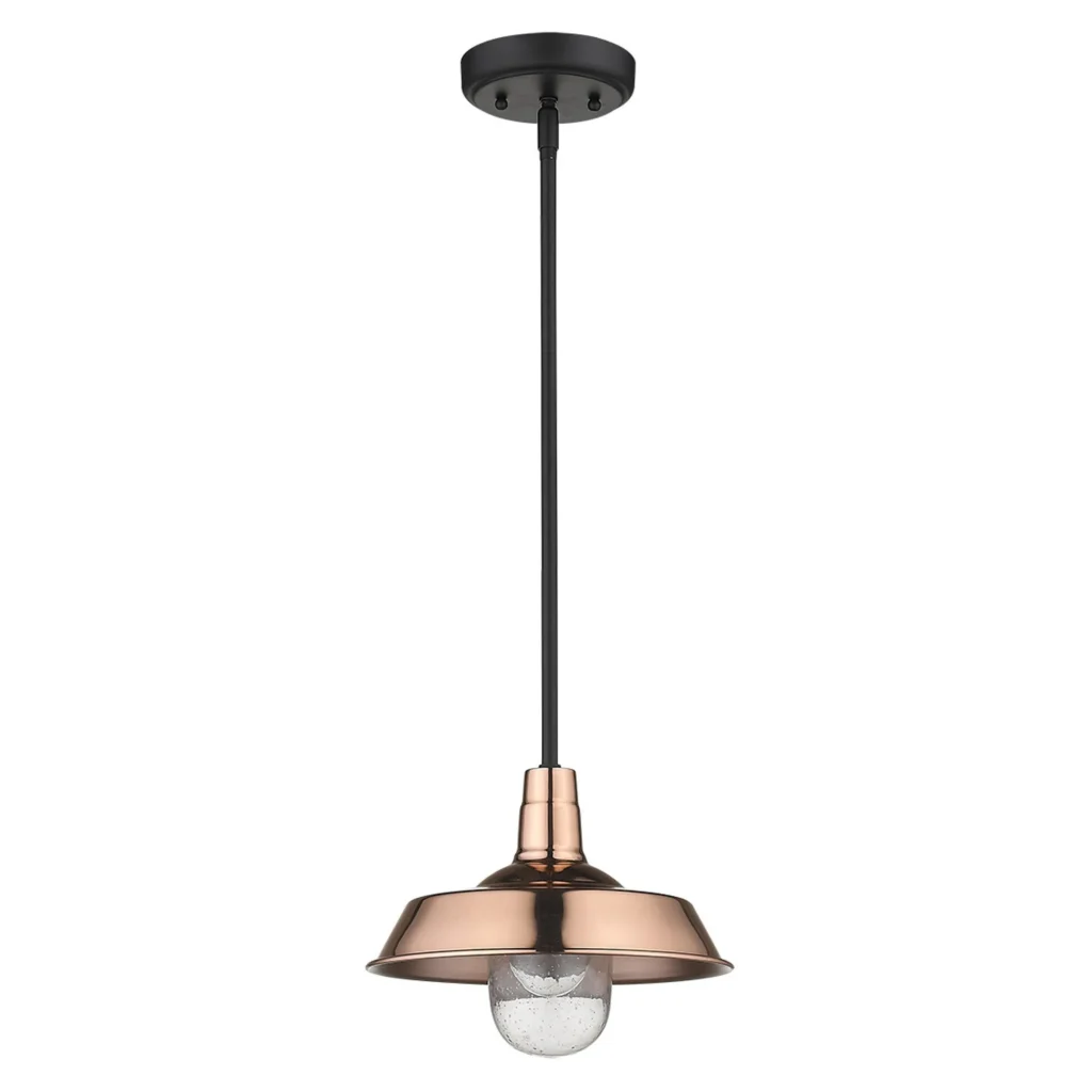 HMS Shiny Copper Shallow Plate Adjustable Pendant Light Elegant Chandelier for Home Decor