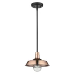 HMS Shiny Copper Shallow Plate Adjustable Pendant Light Elegant Chandelier for Home Decor