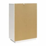 Modern adjustable height dresser with 5 drawers in white and gray high-gloss finish