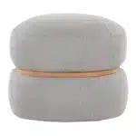 Goldoma Fabric Ottoman Footstool - Modern Living Room Furniture – side view