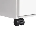 Office Storage Filing Cabinet with 3 Drawers File Cabinet with Lock Steel Movable Pedestal Cabinet with Wheels - Image 6