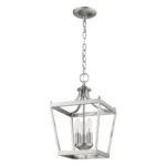 Detail of the HMS ceiling light's canopy and chain, showing the metal hardware and vintage-inspired design.