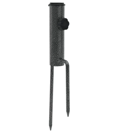 VidaXL W2B Adjustable Galvanized Steel Parasol Stand Black for Patio or Beach Umbrella in Courtyard or Hotel