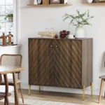 Sideboard Buffet Storage Mid-century Modern Style Solid Wood Sideboard Eco-Friendly  Design for Living Room Dining Room - Image 15