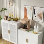 NO LOCK 2-Door Metal Storage Cabinet with 2 Adjustable Shelves Steel File Cabinet for Home Office & School Gym in