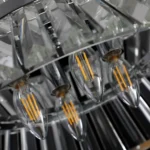 US Stock Free Shipping Modern Crystal Dining Room 16" Round Chandeliers Adjustable Height Hanging Pendant Light Fixtures