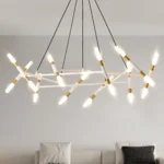 US Stock Free Shipping Modern 20-Light Chandelier Pendant Light Fixture for Home Living Room Dining Room