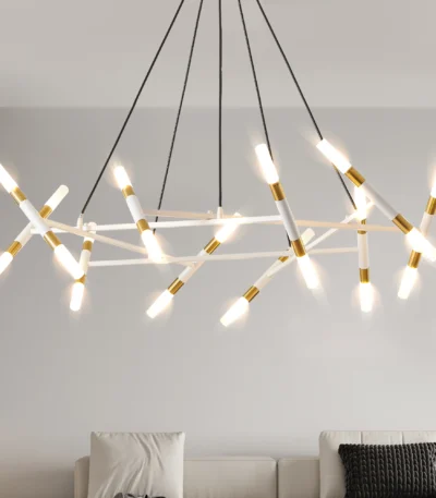 US Stock Free Shipping Modern 20-Light Chandelier Pendant Light Fixture for Home Living Room Dining Room
