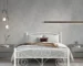 Goldoma Full Size Metal Bed Frame with Flower Design Headboard and Footboard