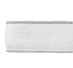 Reversible foam mattress in a box for full and queen size beds with high-density comfort foam and double-sided quilted cover in modern white