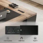 USA Warehouse Free Shipping Modern Computer Desk Set with Drawers Storage Shelves Business Workstation for Home Office – top