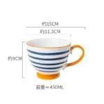 Coffee Mugs Ocean Wind Hand Kneading Ceramic Milk Cup Blue & White Eco Friendly Mugs Coffee Cups Tumbler Cup Kawaii Mug