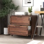 Modern 2-Drawer Farmhouse File Cabinet with Lock for Home Office Gym School Hotel Workshop Warehouse-Versatile Design – side