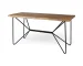 HMS 26" Brown and Black Melamine Wood Writing Desk Luxury Modern Manager Computer Table for Office or Bedroom Use