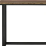 HMS 47" Brown and Black Writing Desk Elegant Computer Desk with Comfortable Size for Home or Office Use – styled in a modern