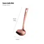 1PC Stainless Steel Non-Stick Rose Gold Kitchenware Long Soup Spoon Cooking Tools Metal Polish Mini Fork Slotted Turner