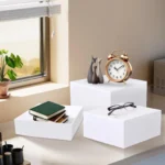 3pcs Acrylic Cube Display Nesting Risers Hollow Bottom Buffet Table Display Stand Shelf for Catering Cake Decorating Supplies - Image 3