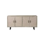 HMS 68 Light Brown Solid Wood Sideboard Four Doors Luxury Modern Design for Home Farmhouse Hotel Living Room Dining Storage - Image 2