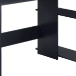 HMS 39" Black L-Shaped Wooden Writing Desk with Drawer Simple Design Foldable and for Bedroom Hotel or Living Room Use
