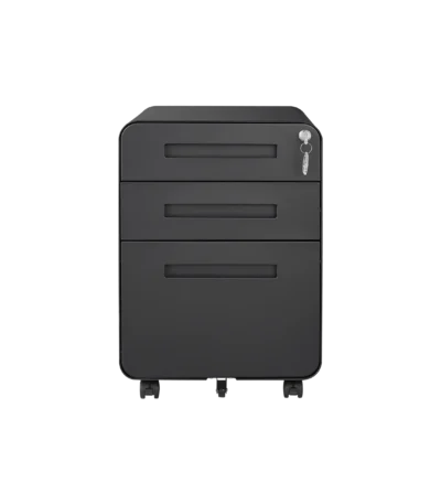 Anti-Tilting Waterproof Moisture-Proof Round Edge 3 Drawer Mobile File Cabinet Under Desk Office