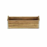 HMS 14" Brown Solid Wood Desk Organizer Office Tray with Pen Holder for Office or Living Room Storage – styled in a modern