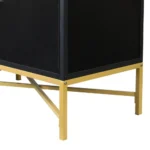Metal and Crossed Leg Design Four Door Cabinet FCJ Sideboard - Image 4