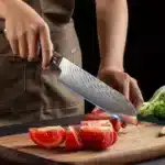 IOKO Japanese Style Chef Knife 67 Layers Damascus Steel 7 Inch Burlwood Kitchen Sushi Santoku Sashimi Santoku Chef Knife