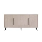 Modern 4-Door Sideboard Maple/Charcoal Gray/Whitewashed Oak-Engineered Wood Dining Living Room Buffet Cabinet Eco-Friendly - Image 9